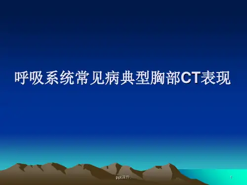 呼吸系统常见病典型胸部CT表现ppt课件