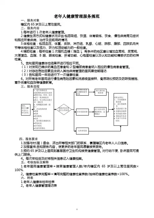 老年人健康管理服务规范
