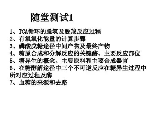 第6章 生物氧化(生物化学与分子生物学-人民卫生出版社第9版)