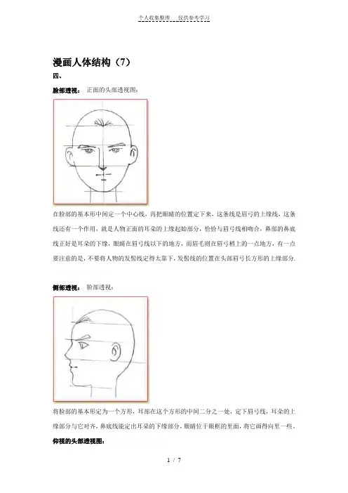 漫画人体结构