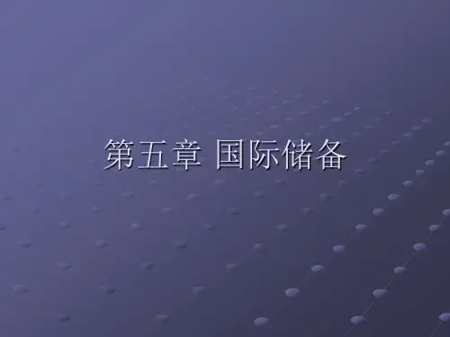 第五章 国际储备