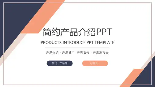 简约产品介绍PPT