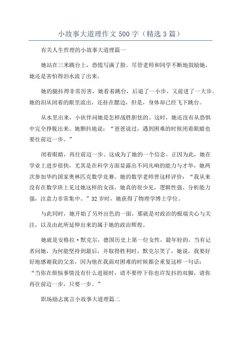 小故事大道理作文500字(精选3篇)