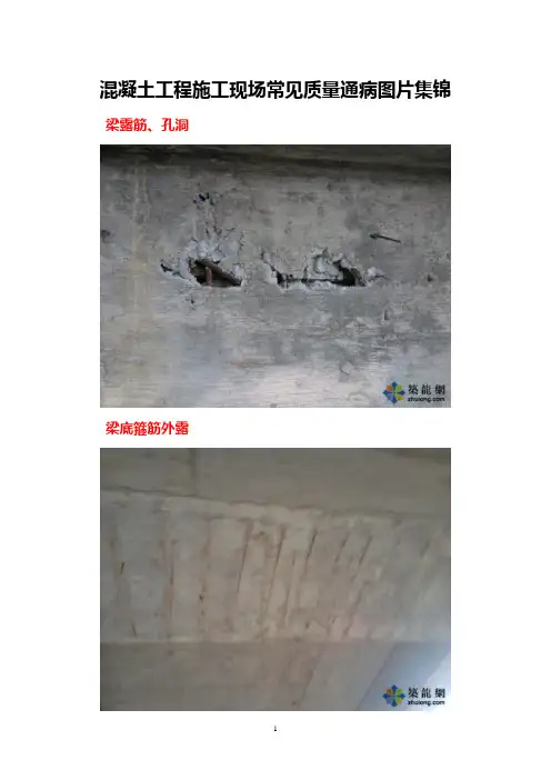 混凝土工程施工现场常见质量通病图片集锦