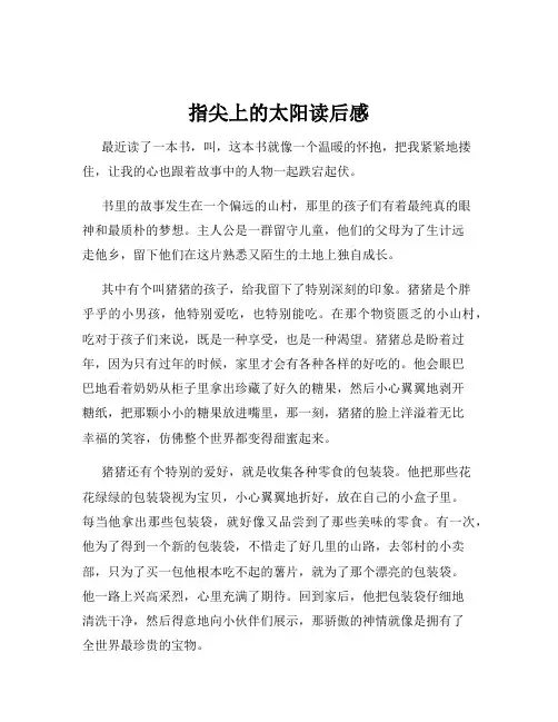 指尖上的太阳读后感