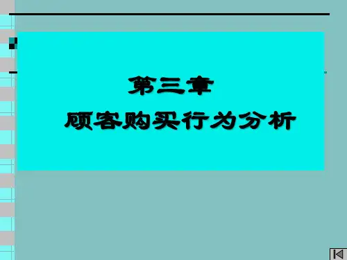 顾客购买行为分析