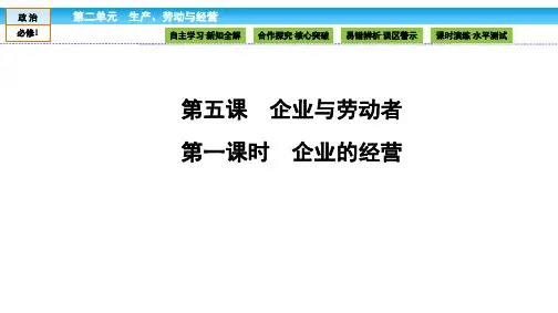 政治必修Ⅰ人教新课标5-1公司的经营课件(42张)