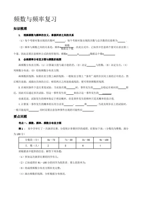 频数与频率复习