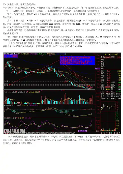凹口淘金看个股,平衡点位是关键