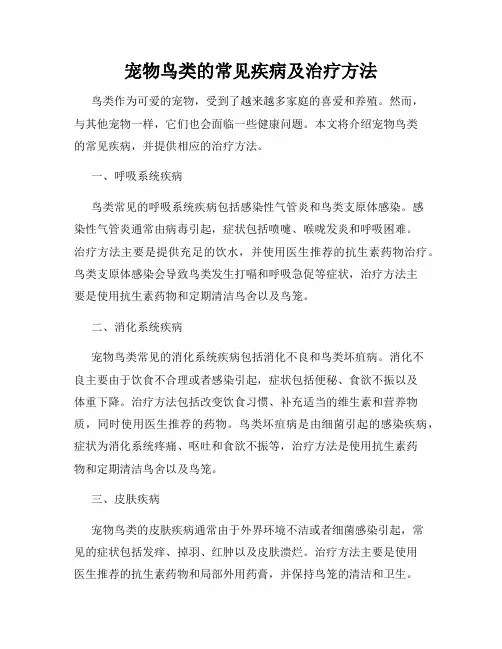 宠物鸟类的常见疾病及治疗方法
