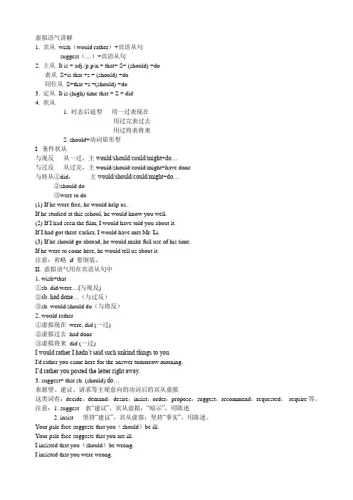 虚拟语气讲解打印版
