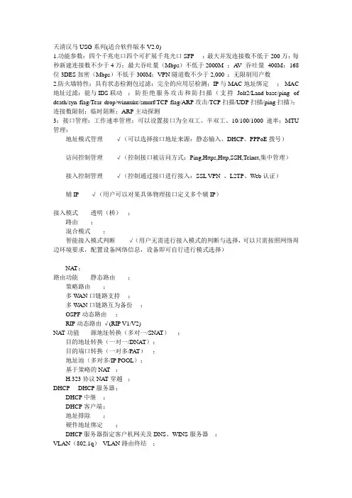 天清汉马USG系列