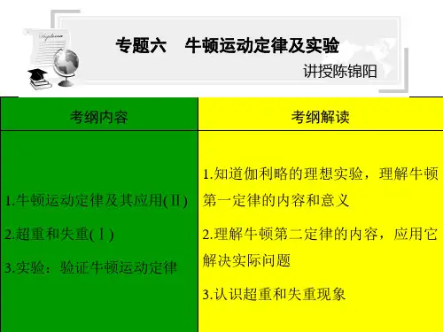 陕西省学业水平考试必修一物理牛顿运动定律及实验