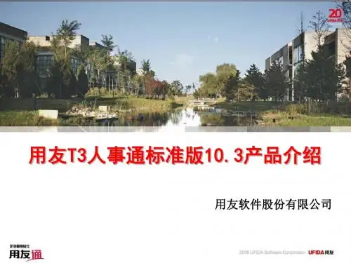 T3人事通标准版103产品介绍优质资料