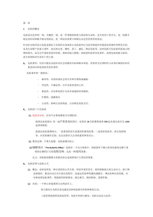 危机公关重点