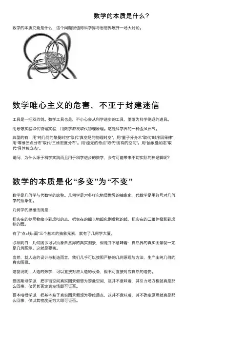 数学的本质是什么？