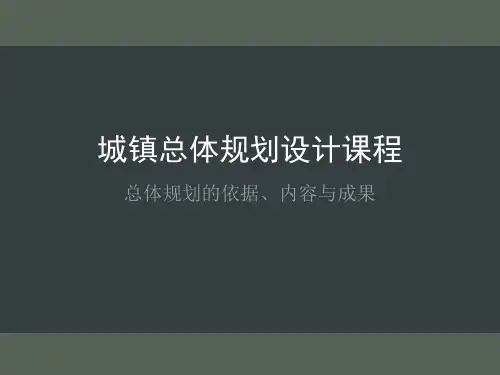 总体规划的内容成果