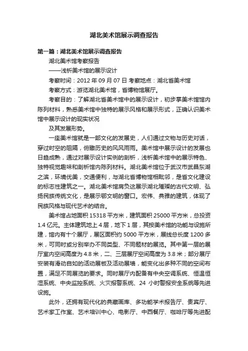 湖北美术馆展示调查报告