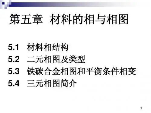 0501材料相结构和相图