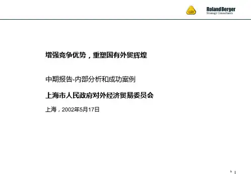 罗兰贝格-上海外经贸委中期报告-内部分析和成功案例 (2)