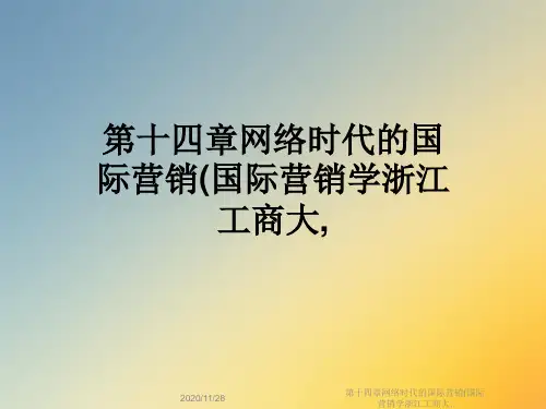 第十四章网络时代的国际营销(国际营销学浙江工商大,