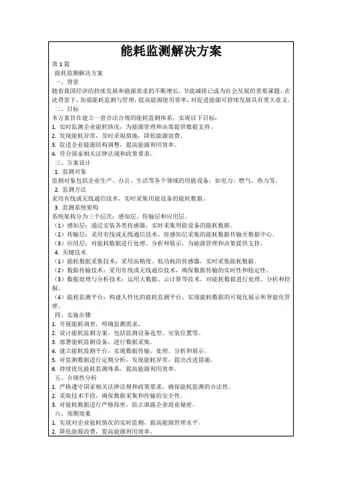 能耗监测解决方案