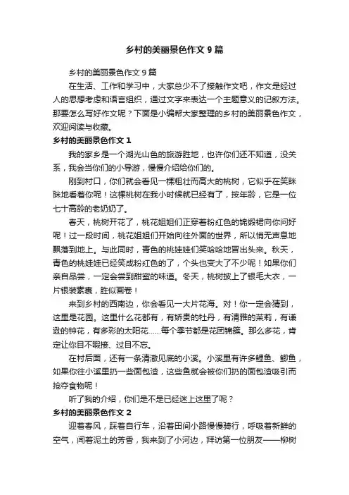 乡村的美丽景色作文9篇