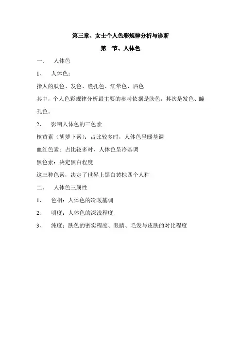 形象设计——3女士个人色彩规律分析与诊断