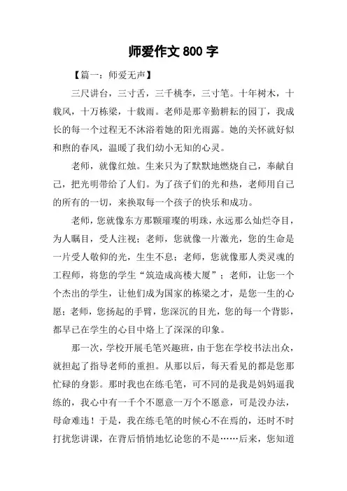师爱作文800字_2