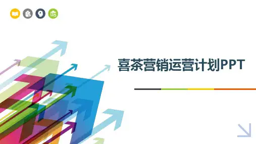 喜茶营销运营计划PPT