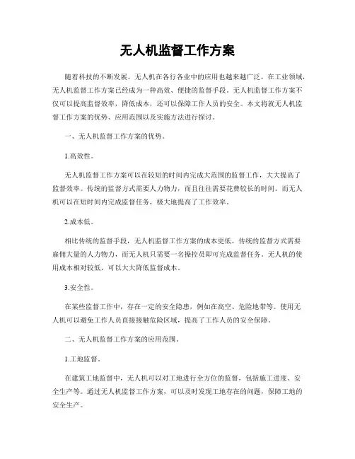无人机监督工作方案