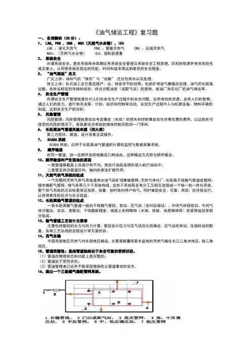 油气储运工程专业复习资料