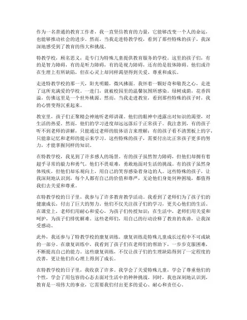 走进特教学校心得体会