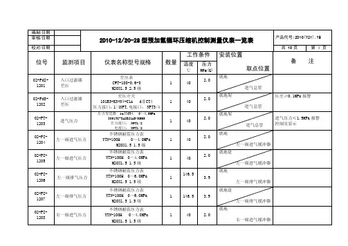 2D10（Y21）YB无锡往复压缩机说明书