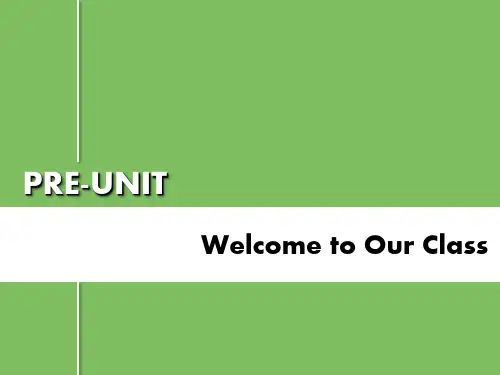 外研社新生代英语入门教程(第二版)教学课件__Pre_unit