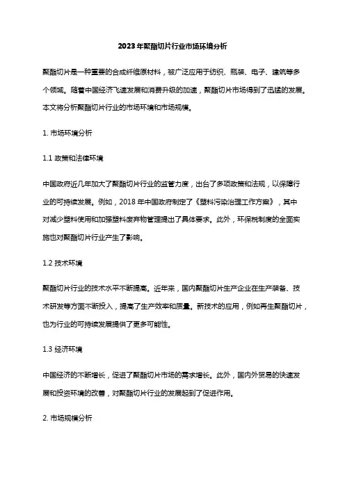 2023年聚酯切片行业市场环境分析