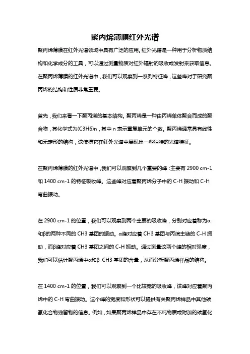 聚丙烯薄膜红外光谱
