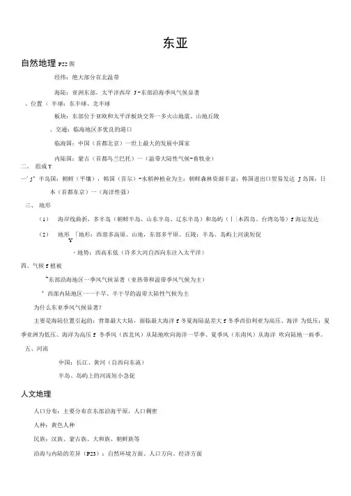 世界地理高考复习资料整合.docx
