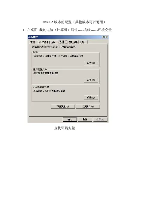 JDK1.6环境变量配置
