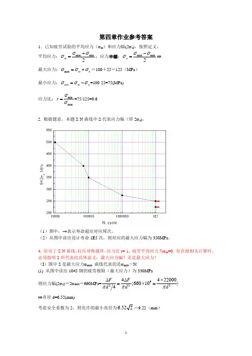 《材料性能学》第四章作业参考答案