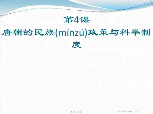 《唐朝的民族政策与科举制度》繁荣与开放的社会—隋唐PPT课件