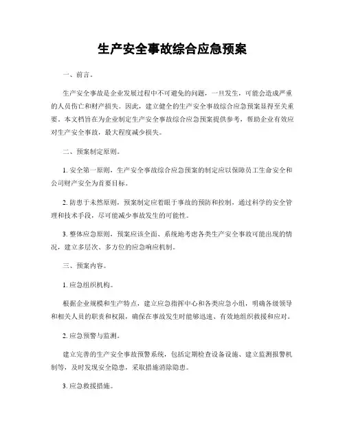 生产安全事故综合应急预案