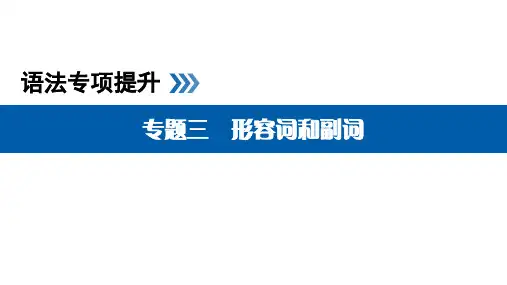 高考英语语法形容词和副词专题