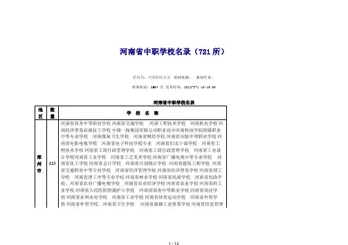 河南省中职学校名录(721所).pdf