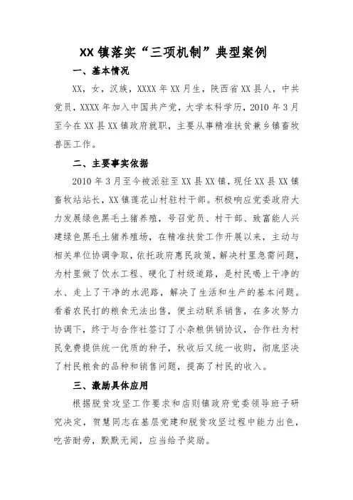 “三项机制”典型案例