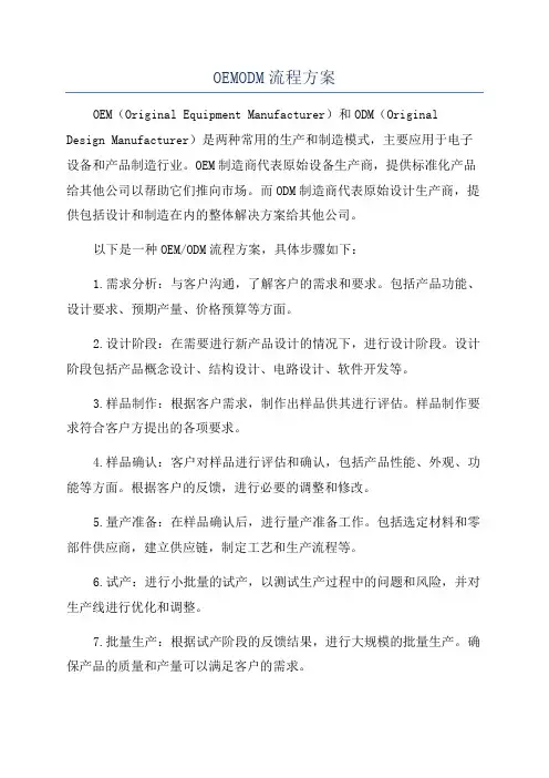 OEMODM流程方案