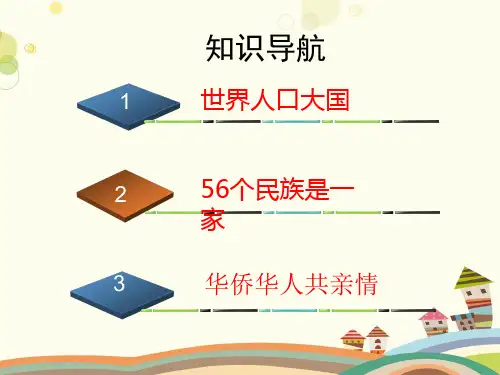初中地理广东人民八年级上册第一章 中国的疆域和人口人口和民族PPT