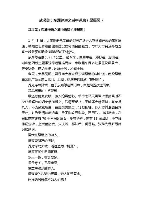 武汉美：东湖绿道之湖中道篇（原摄图）
