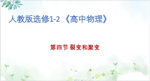 人教版高中物理选修1-2第三章核能裂变和聚变教学(29张)-PPT优秀课件
