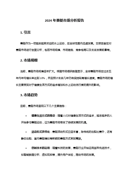 2024年赛艇市场分析报告